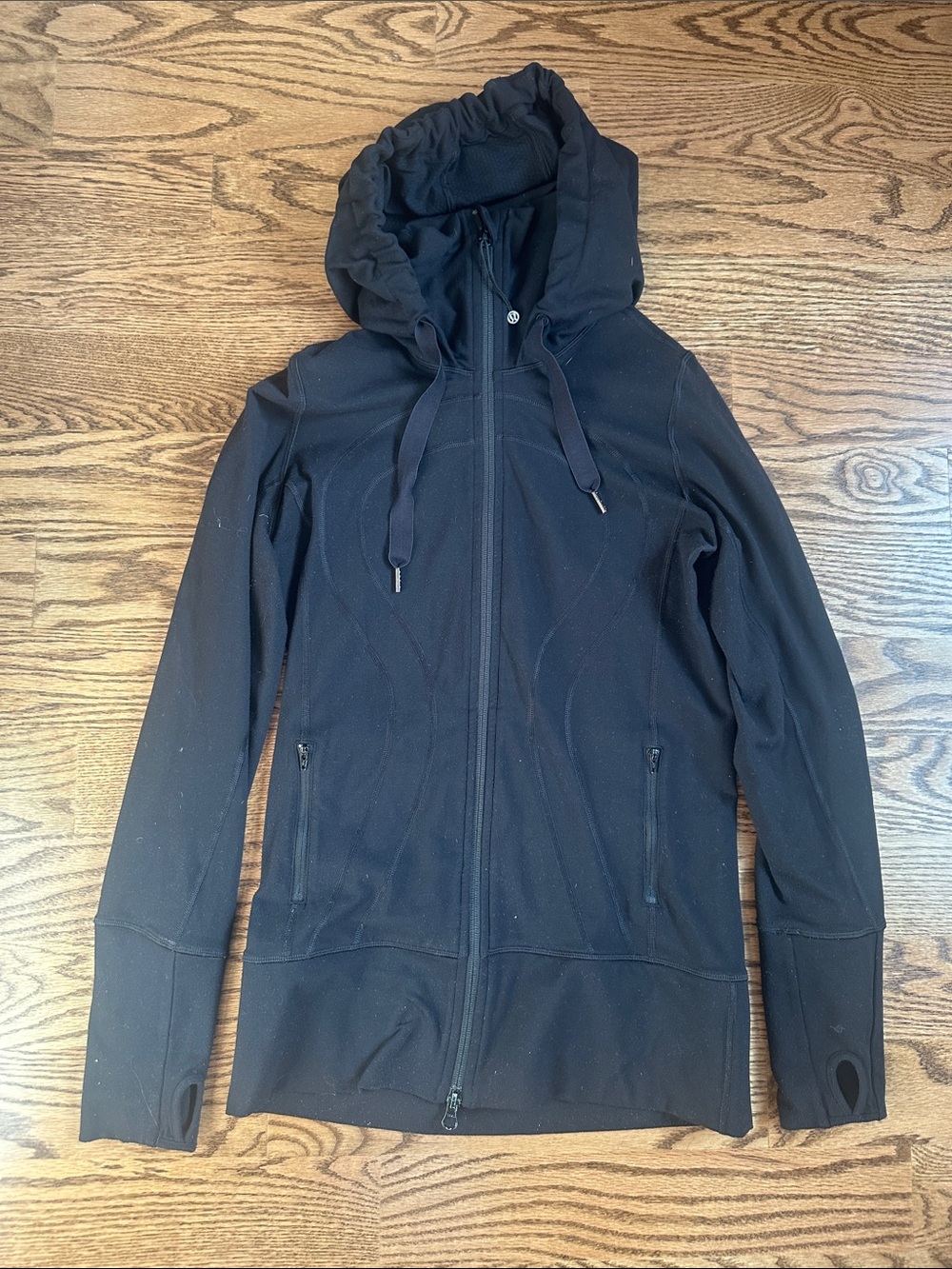 lululemon athletica Black Full-Zip Hooded Jacket